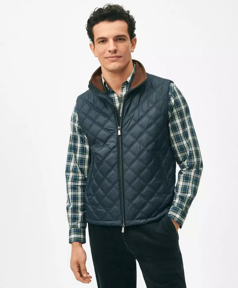 Paddock Diamond Quilted Vest | Brooks Brothers
