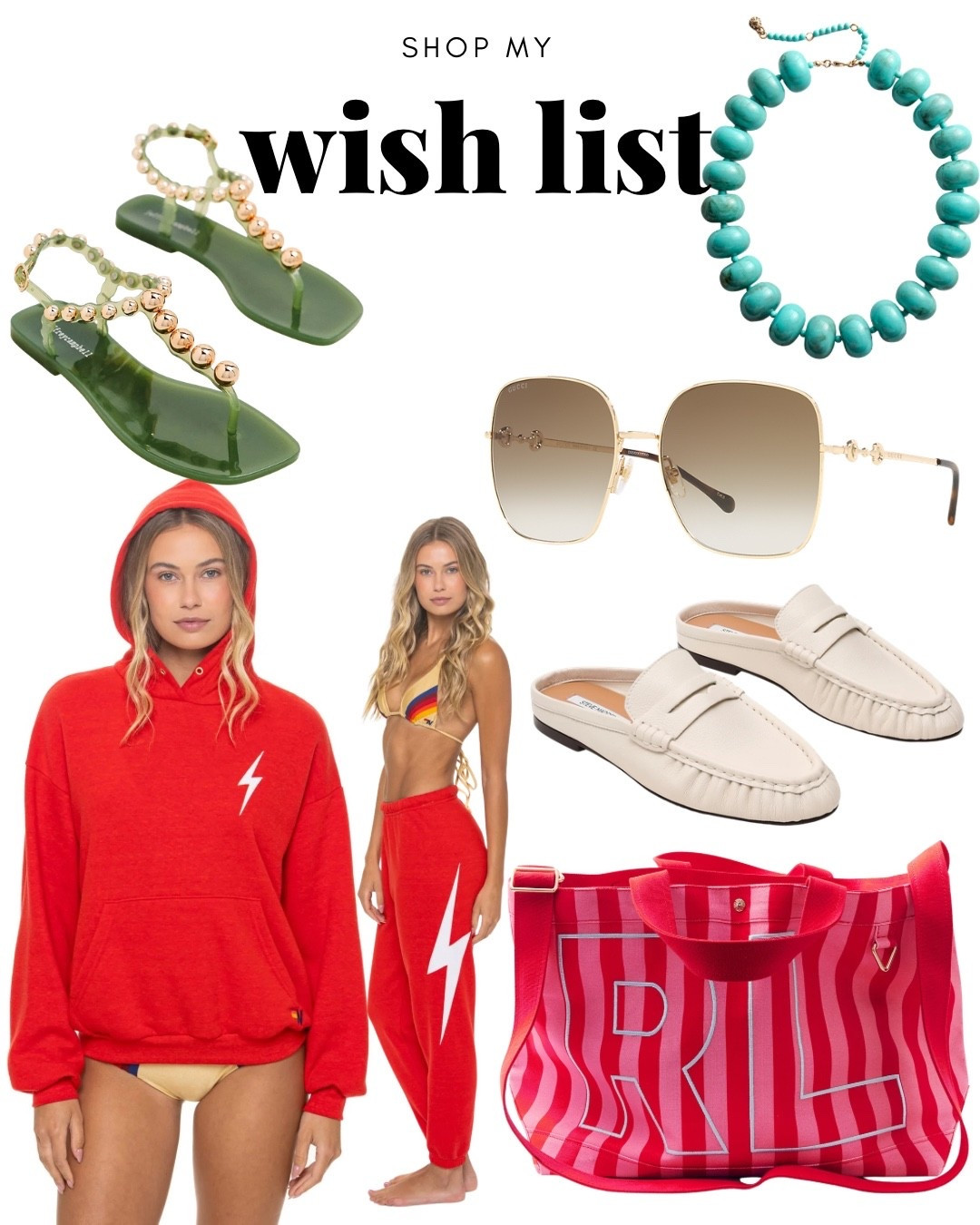 Shop My Wish List

Jelly Sandals 
Turquoise Beaded Necklace
Gucci Sunglasses
Loafers
Personalized Tote Bag
Matching Set from Aviator Nation

Mother’s Day gift ideas | gifts for mom | Mother’s Day presents | gifts for her 

#LTKootd #LTKMothersDay