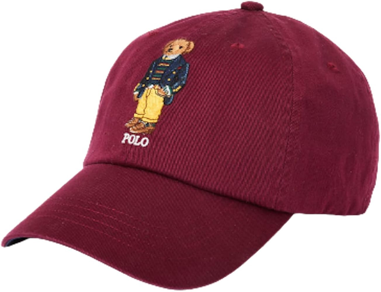 Polo Ralph Lauren Men`s Polo Bear Chino Ball Cap with Leather Strap Wine | Amazon (US)