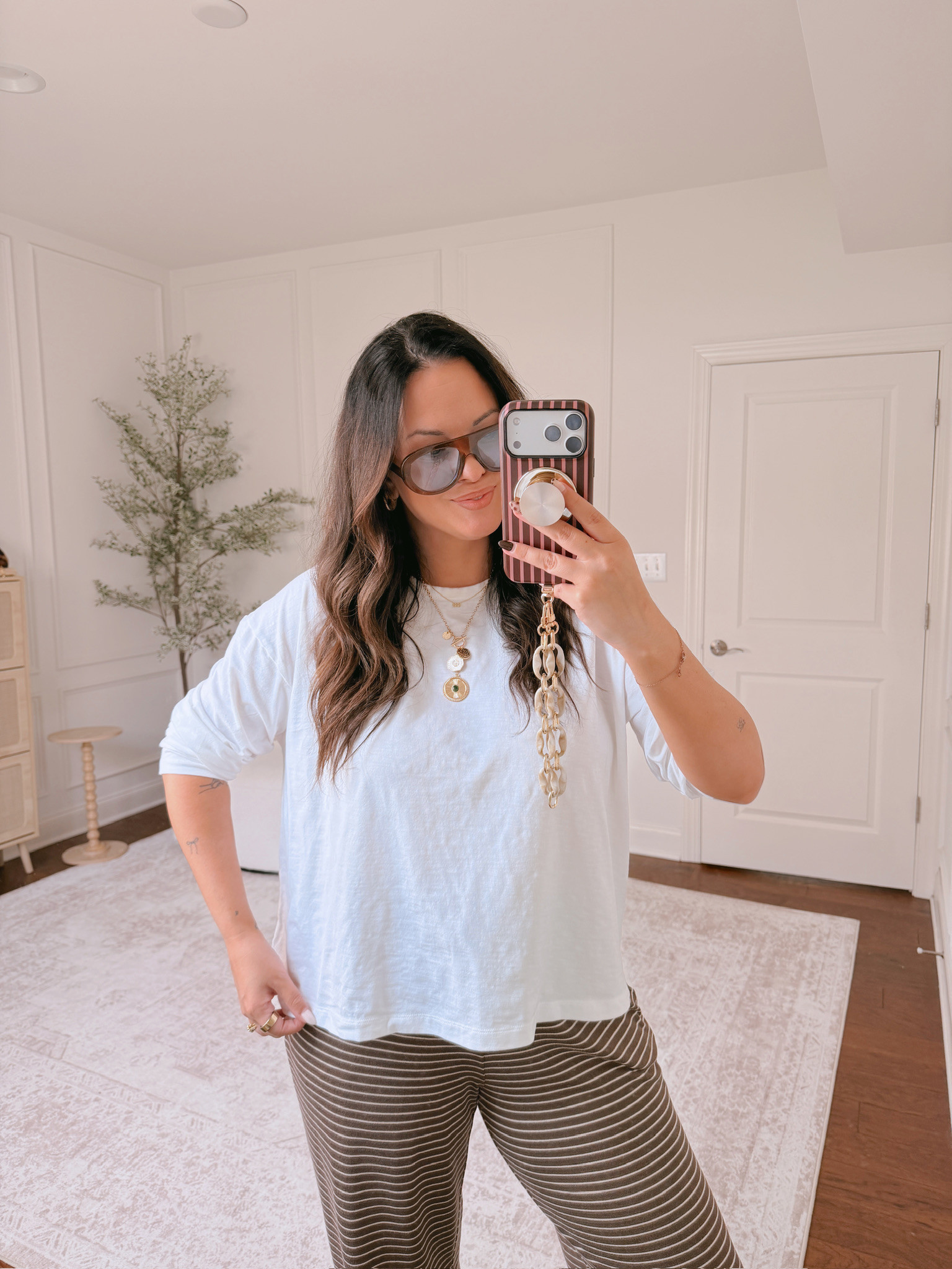 wearing a large in the top, XL in the bottoms

#LTKSeasonal #LTKMidsize