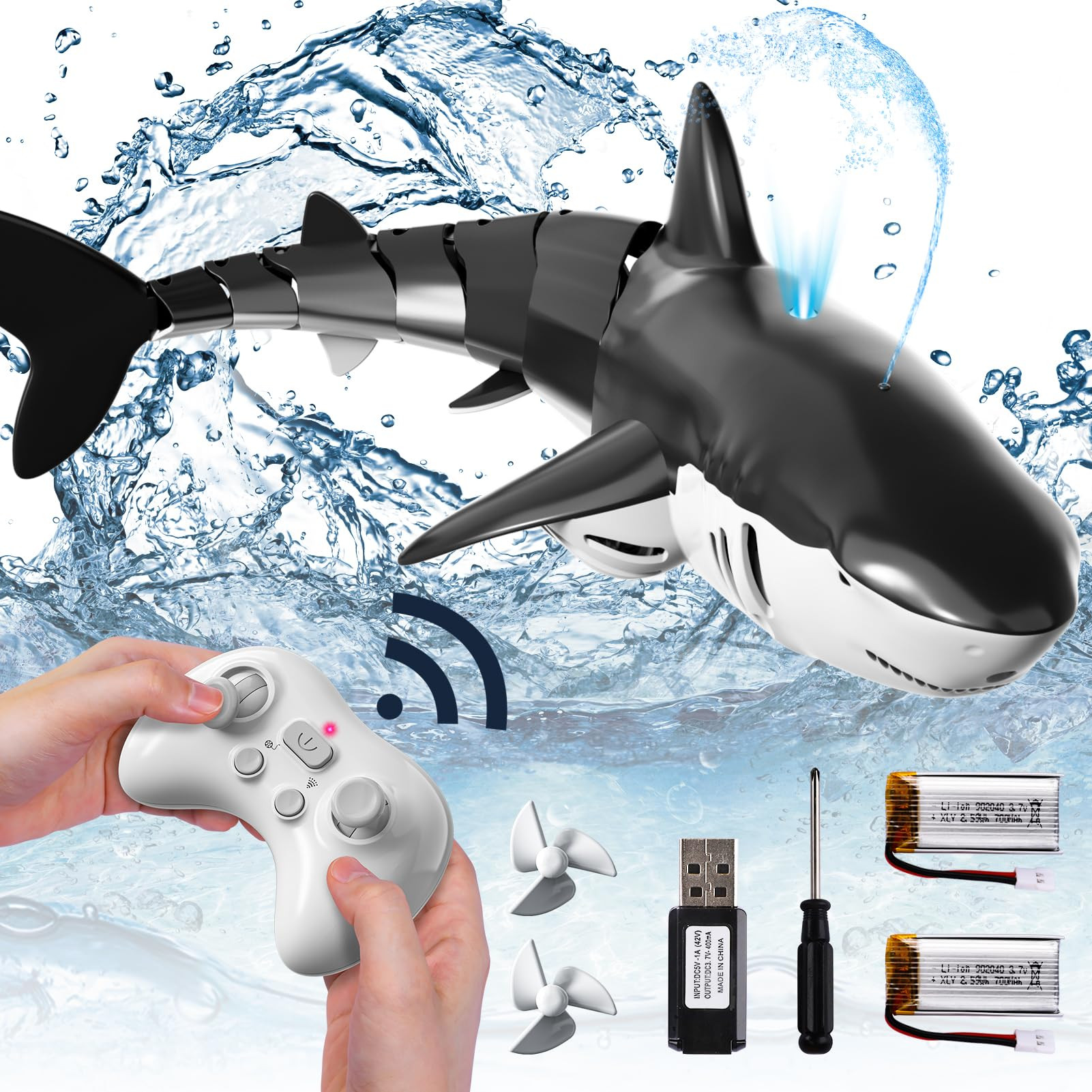 Bennol 2.4Ghz Remote Control Shark Toys for Boys Kids, 1:18 Scale High Simulation Shark for Pool,... | Amazon (US)