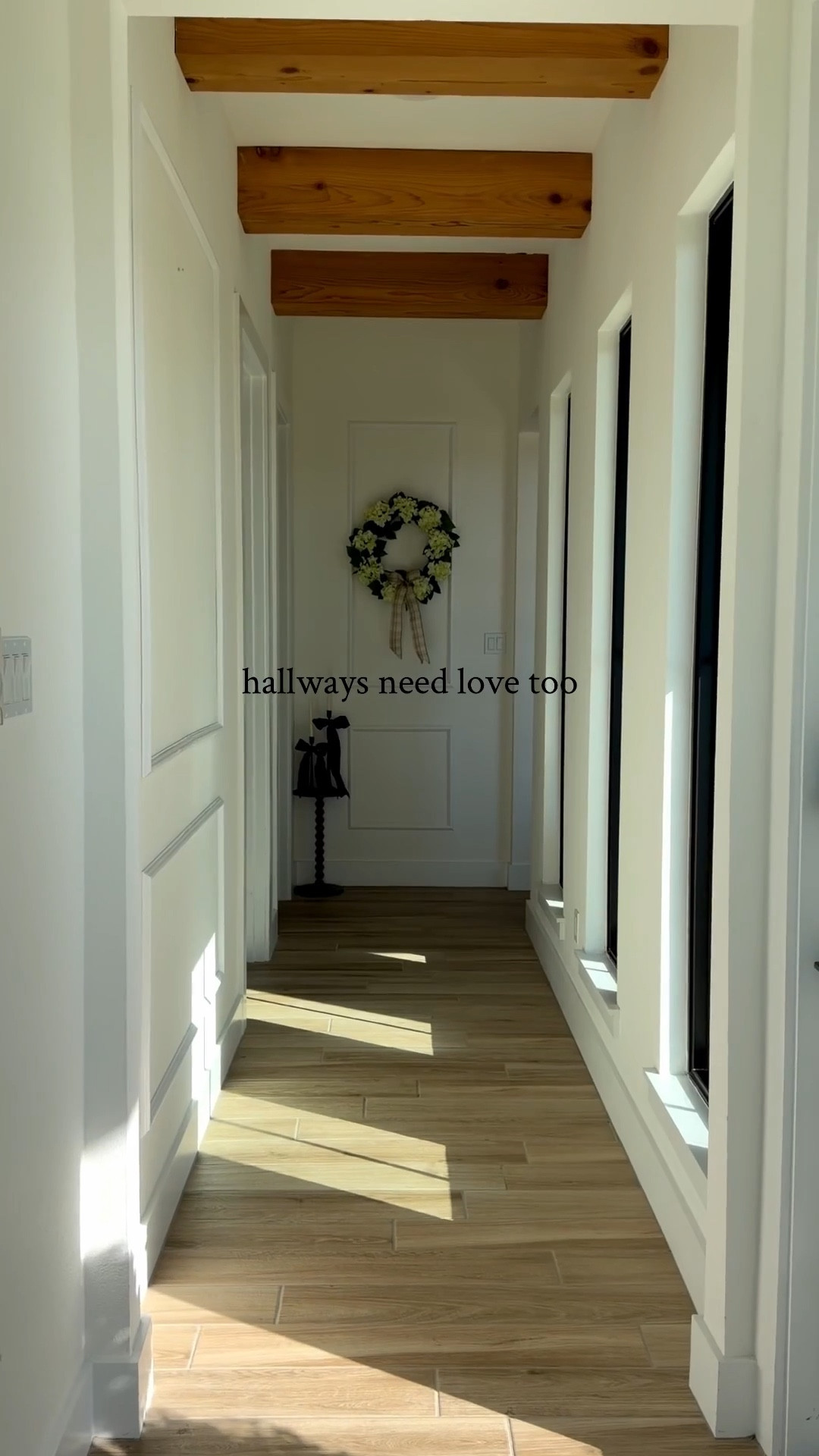 Natural light, beams, & wall treatments are key when adding character to a hallway!

#LTKSeasonal #LTKHome #LTKmorningroutine