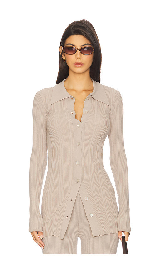 REMAIN Rib Knit Cardigan in Oatmeal. Size L | Revolve Clothing (Global)