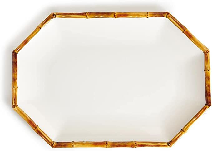 Two's Company Bamboo Touch Octagonal Serving Tray / Platter | Amazon (US)