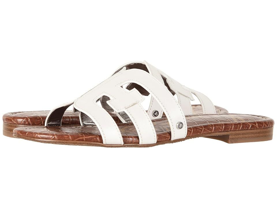 Sam Edelman Bay (Bright White Vaquero Saddle Leather) Women's Slide Shoes | Zappos