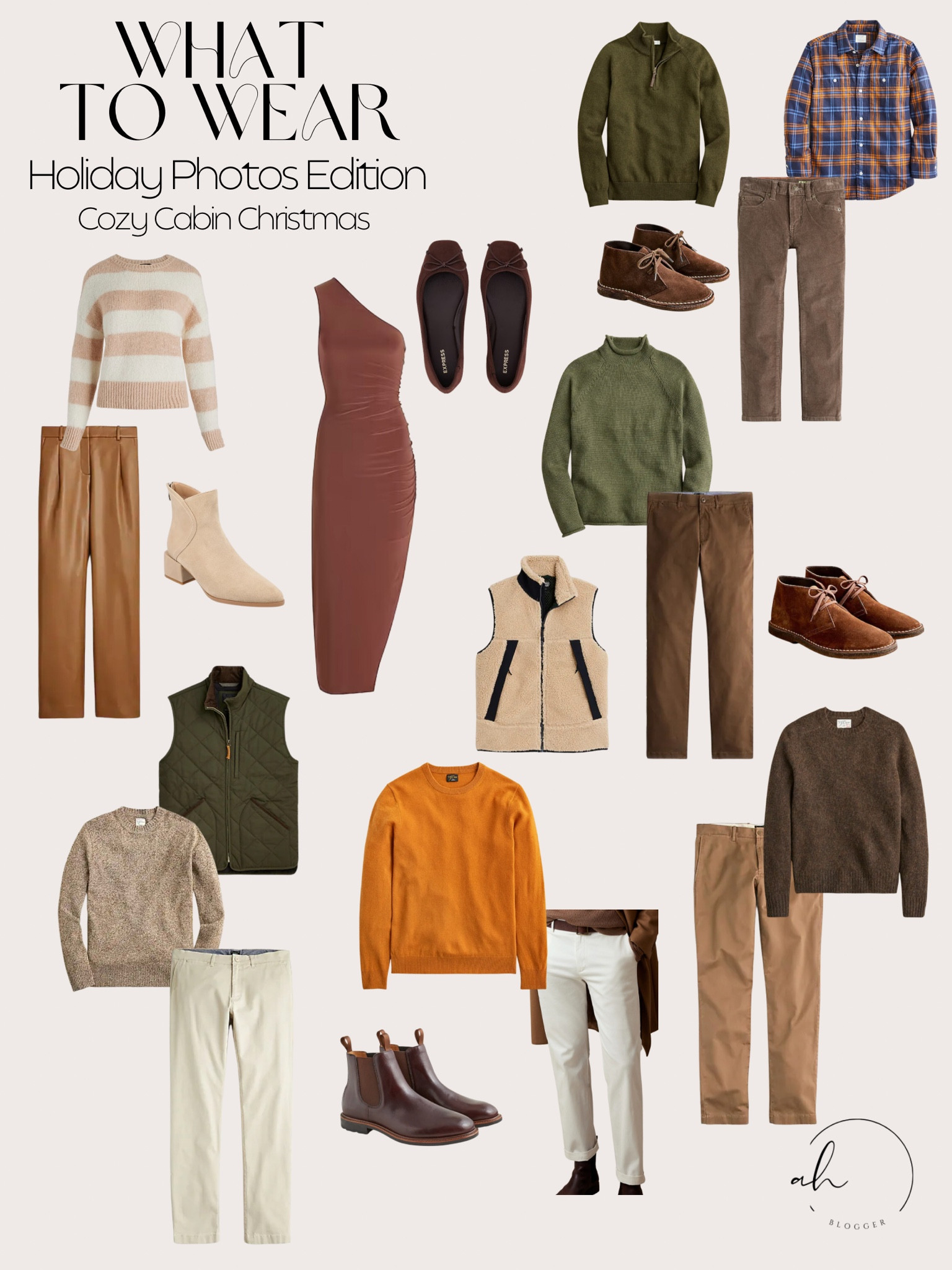 Family Christmas Photos: Cozy Cabin Edition! Sweaters, faux leather pants, boots, vest, chinos, ballet flats, plaid shirts. 

#LTKfindsunder100 #LTKHoliday #LTKstyletip