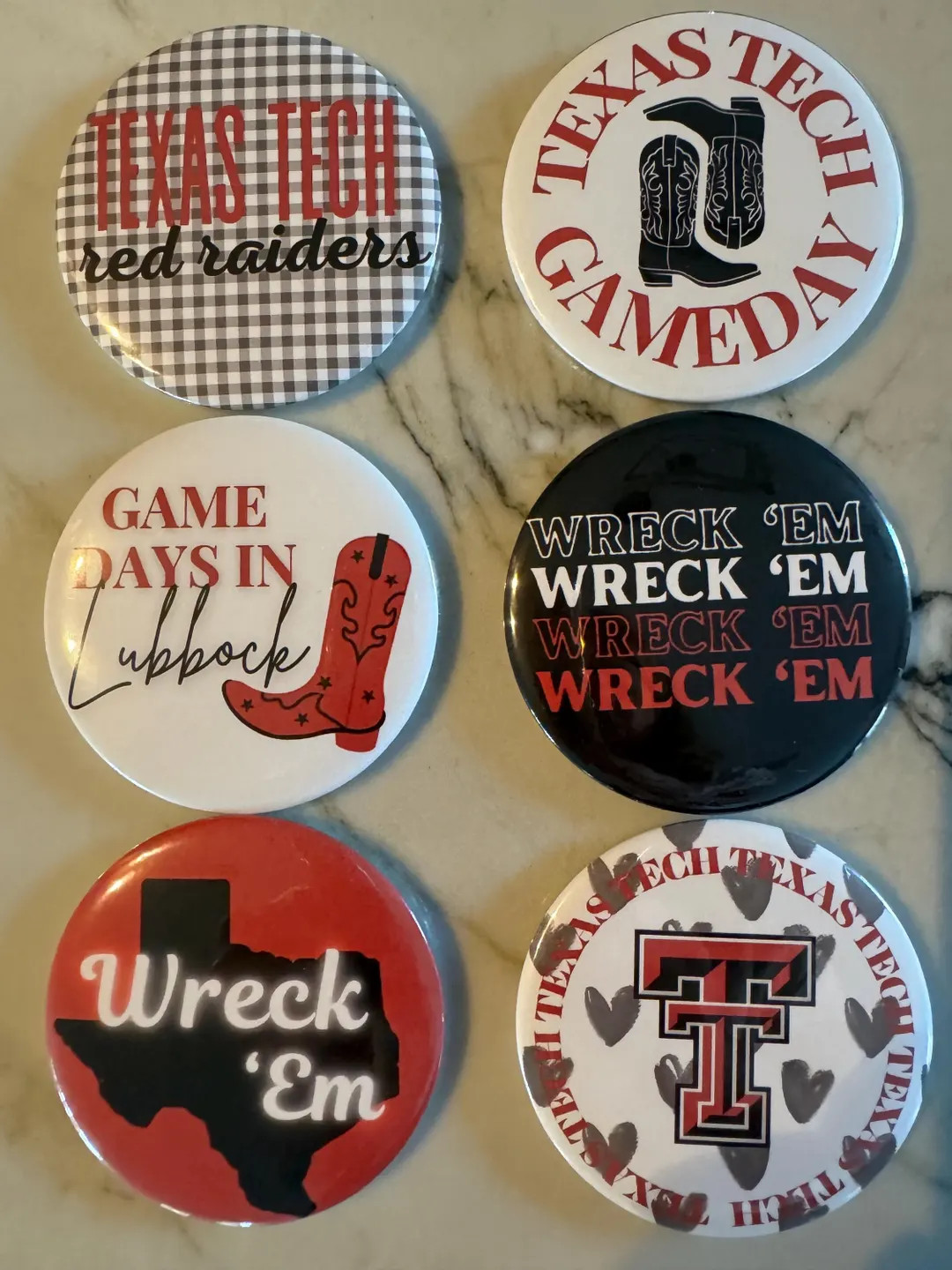 Texas Tech University Gameday Buttons/pins - Etsy | Etsy (US)