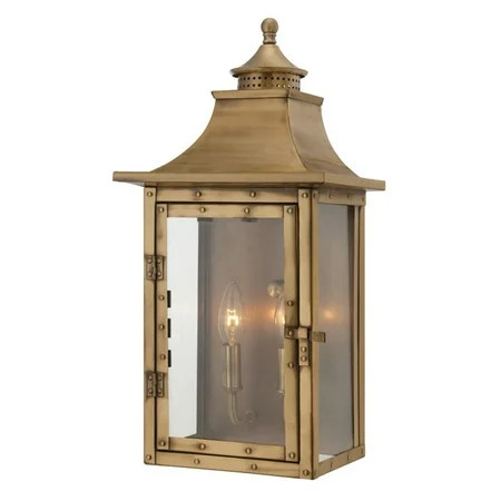 Acclaim Lighting 8312 Aged Brass St. Charles 2 Light Outdoor Lantern Wall Sconce | Walmart (US)