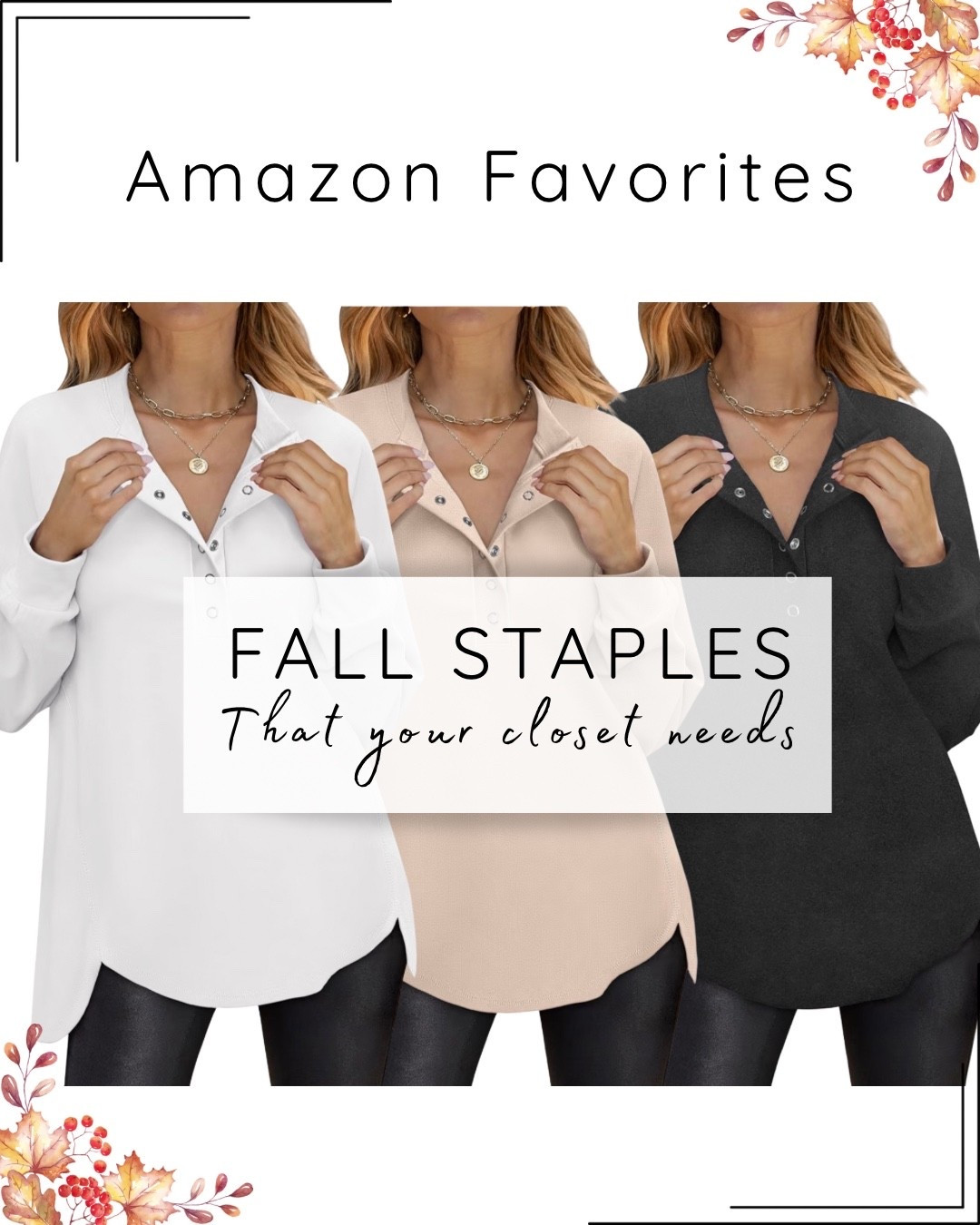 Fall staples you’ll reach for ALL season long 🍂🤎

These are the pieces I’d build a fall wardrobe around — easy basics, neutral layers + pieces you can mix and match a million different ways. Perfect for those “I have nothing to wear” mornings. 🙌🏼

Save this for your fall wardrobe refresh + shop everything linked here! 🫶🏼

#FallFashion #FallOutfits #FallWardrobe #FallStaples #LTKFashion #LTKFinds #FallStyle #CapsuleWardrobe #AffordableFashion

#LTKootd #LTKSeasonal #LTKSaleAlert