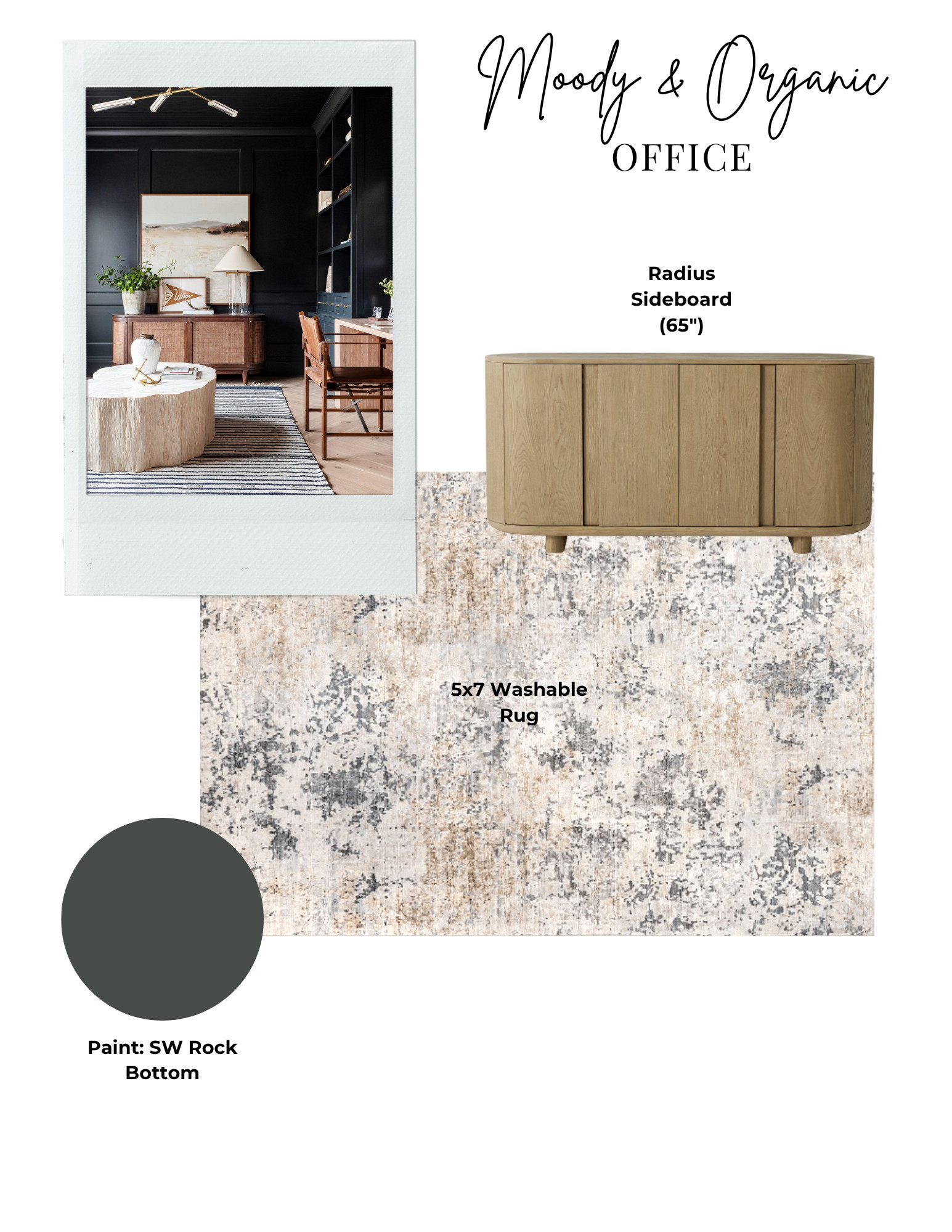 My work in progress moody, organic, modern, coastal office! I am so inspired by the Studio McGee office photo. Now I am trying to blend this into my own home look. Looking forward to getting my samples of the William Sonoma Radius wood color in the mail in a few days. Does anyone else order samples for color purposes? 

 