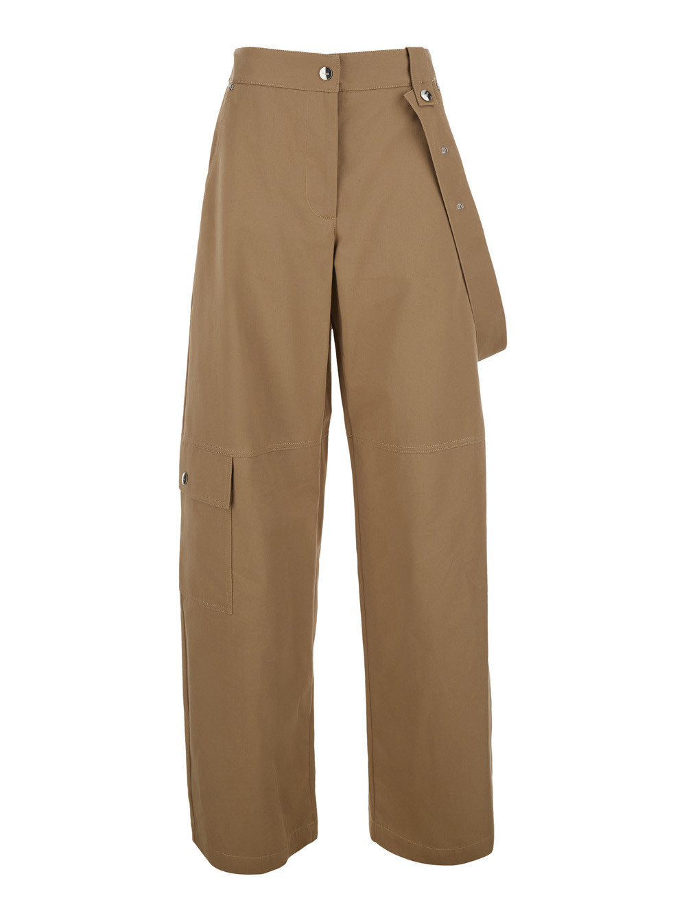 MSGM Pants - Beige With Elastic Waist Cotton Men Trousers - Women | Italist.com US