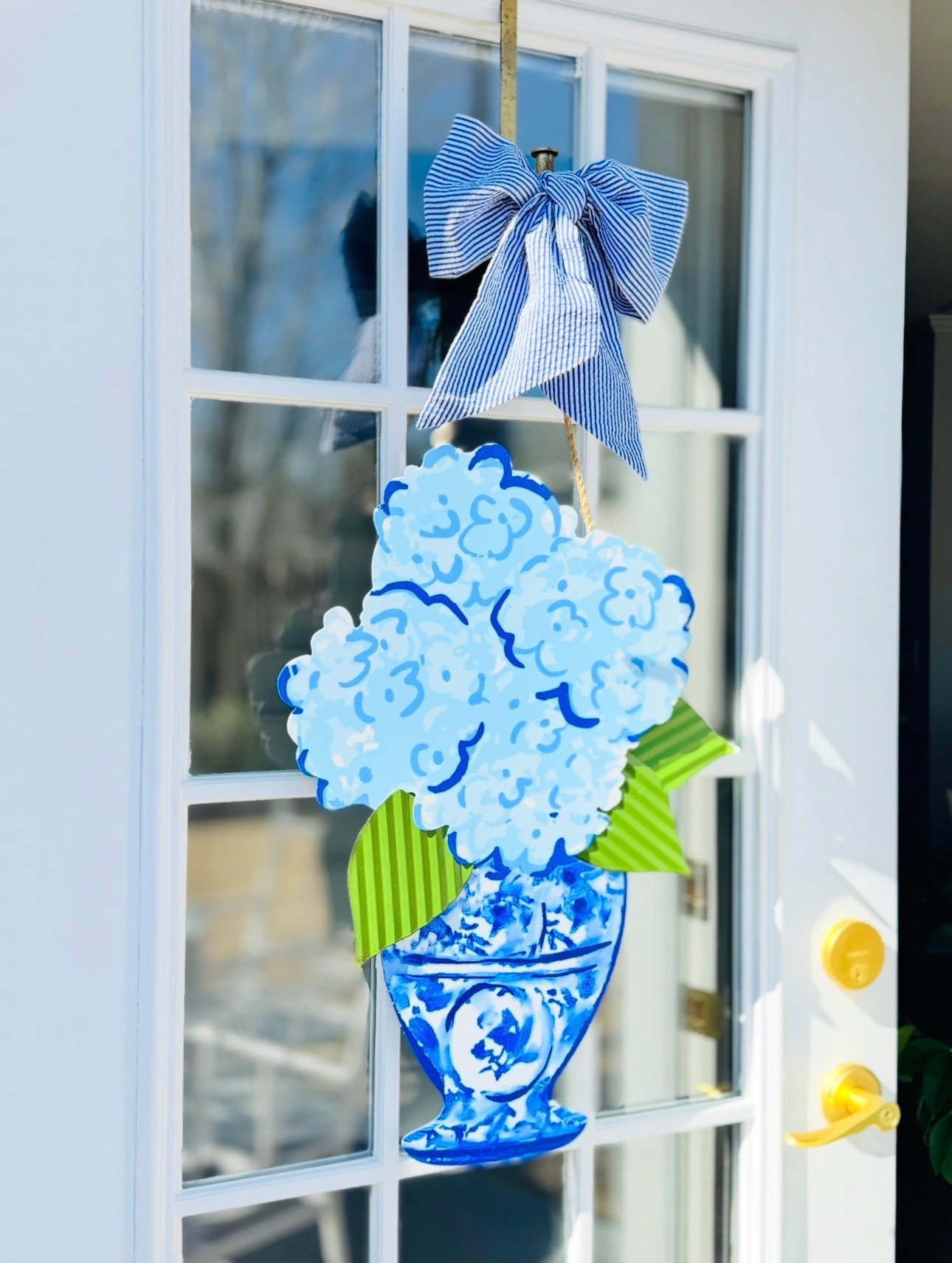 Spring door hanger! 

Code: AGNES15

Blue and white style, spring home decor, spring gift ideas

#LTKSeasonal #LTKHome
