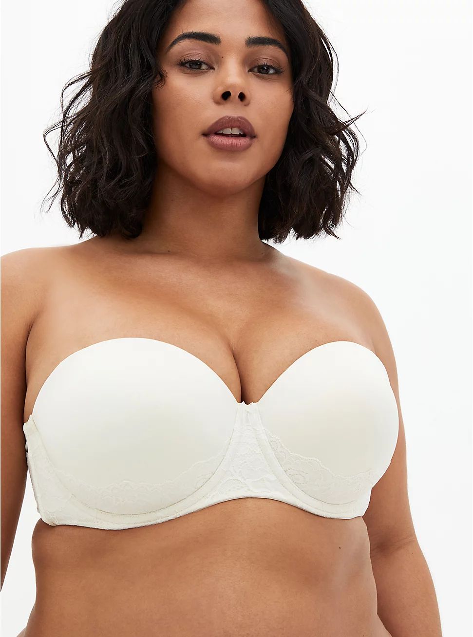 Strapless Push-Up Lace Sling Straight Back Bra | Torrid (US & Canada)