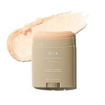 Abib Airy Sunstick Protection Bar Broad Spectrum SPF50+ 0.81 oz / 23 g (Semi-matte) | Korean Sunc... | Amazon (US)