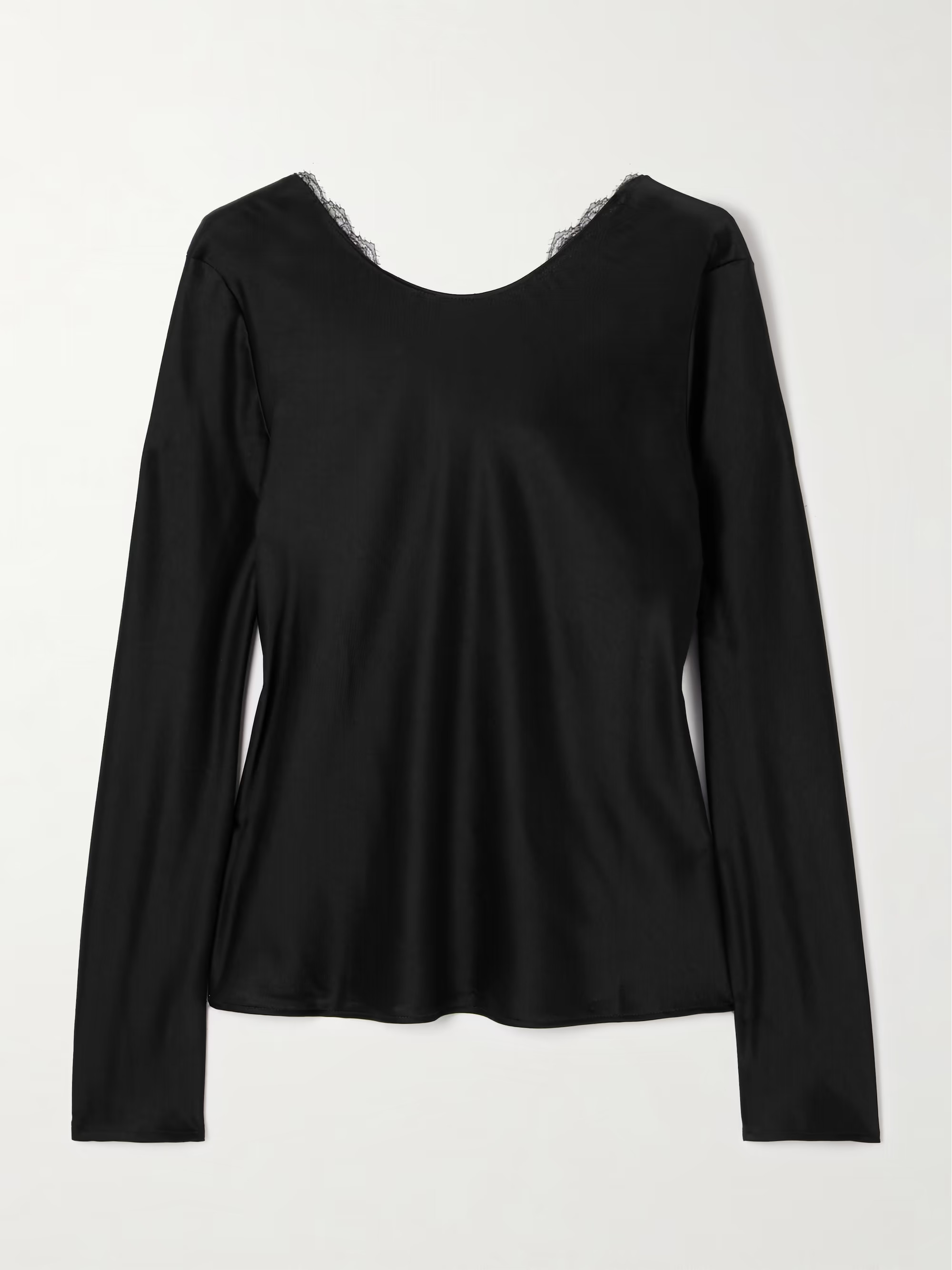 Barb draped lace-trimmed satin blouse | NET-A-PORTER (UK & EU)