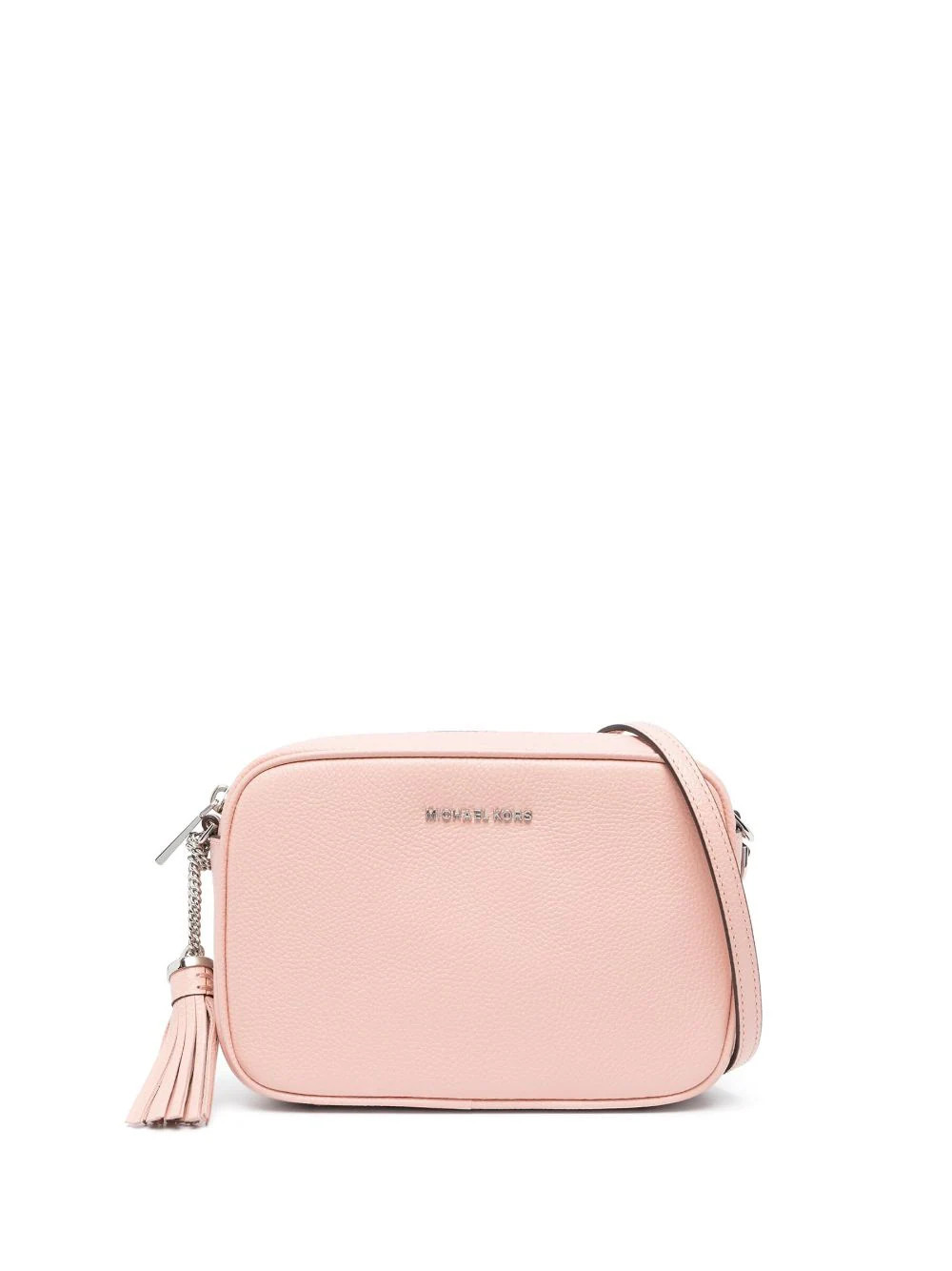 Michael Michael Kors logo-lettering leather crossbody bag - Pink | Farfetch Global