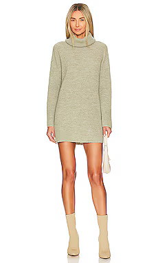 L'Academie Sable Sweater Dress in Light Olive from Revolve.com | Revolve Clothing (Global)