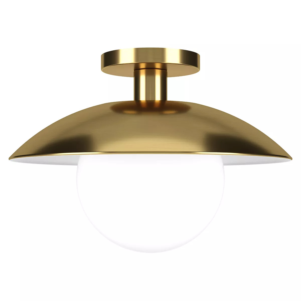 Hudson and Canal 14.5" Wide Semi Flush Mount with Metal/Glass Shade | Target