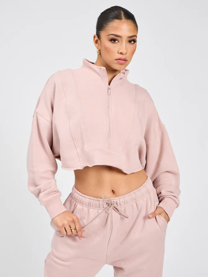 Threads Quarter Zip Crop Jacket | Buffbunny