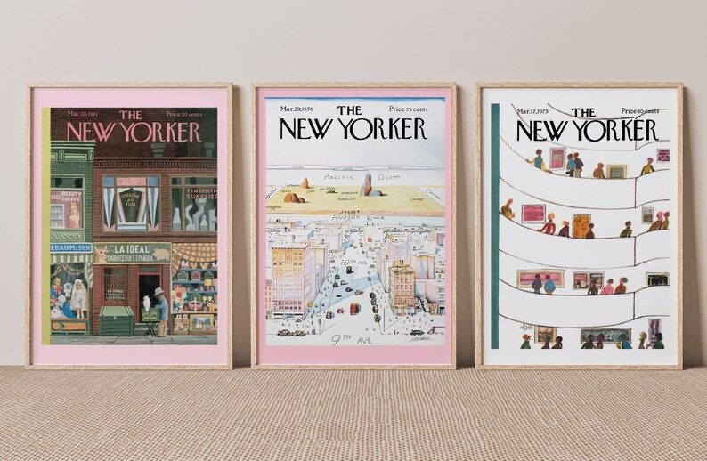 New Yorker Magazine Vintage Multipack Prints Set of 3 A3 A4 | Etsy | Etsy (US)
