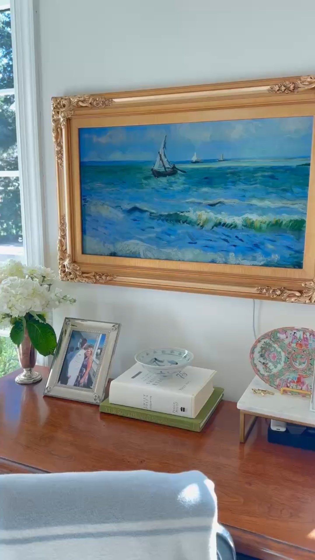 Frame tv, Grandmillennial home, classic style, classic frame for tv, home desk ideas

#LTKHome #LTKStyleTip