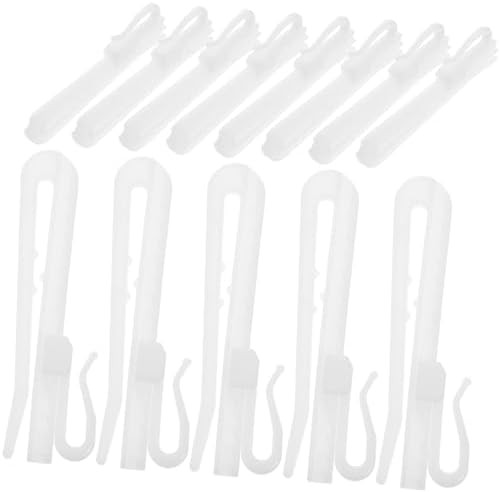 50pcs Drapery Hooks Pinch Pleat Curtain Rod Hooks for Windows Home Curtain Accessories | Amazon (US)