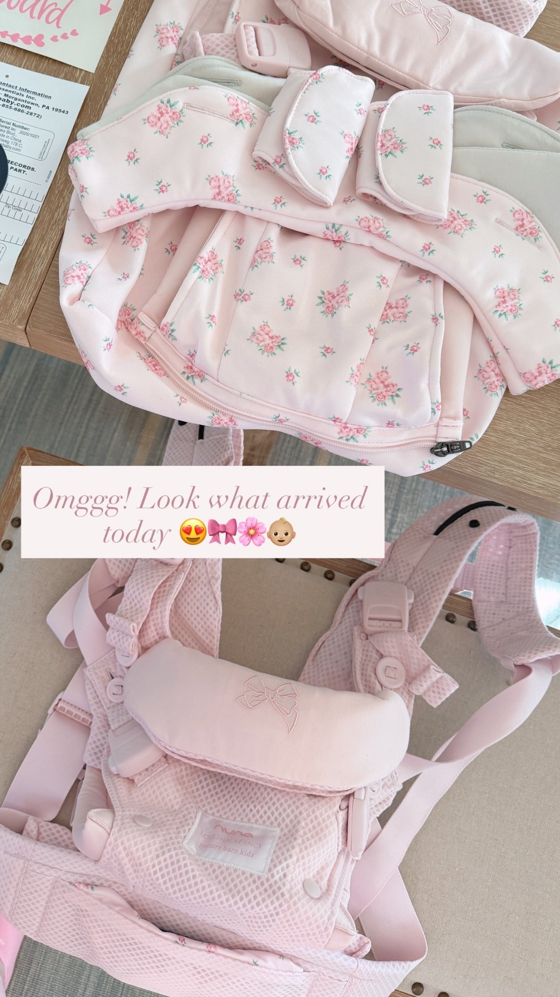 Look what showed up in the mail today! The cutest loveshack fancy baby carrier! Happy valentines gifts to me and Juliana!! 

#LTKBaby #LTKmomlife #LTKBump