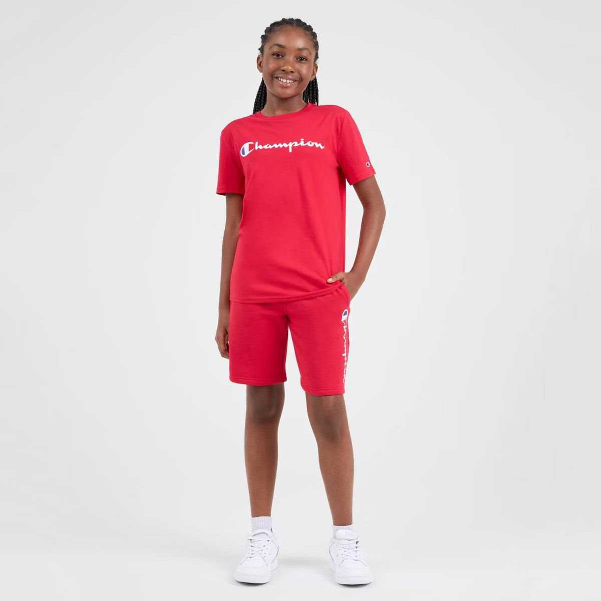 Champion Kids' Signature Fleece Shorts - Black M | Target