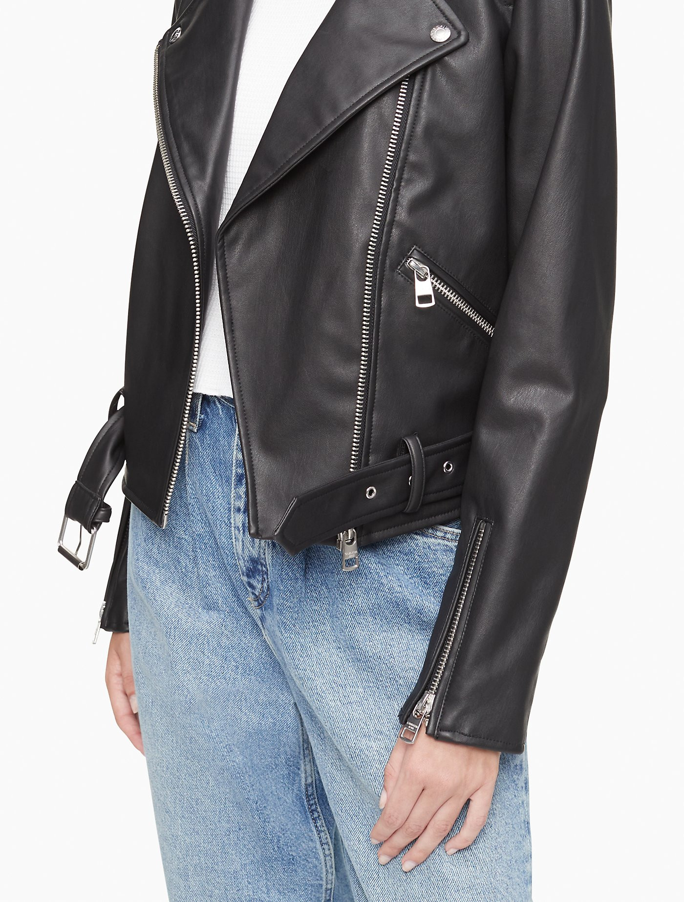Faux Leather Biker Jacket | Calvin Klein | Calvin Klein (US)