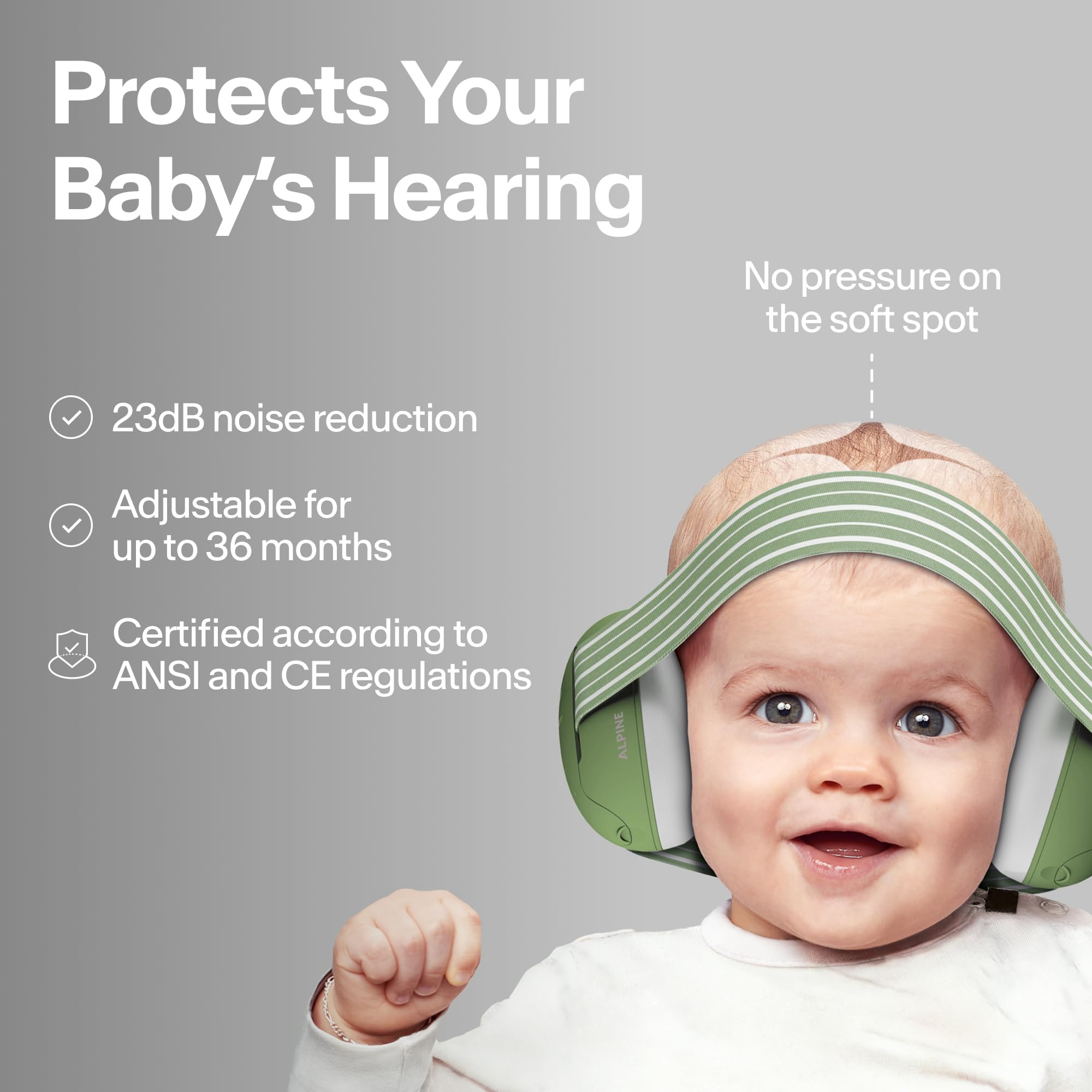 Alpine Muffy Baby Ear Protection for Babies and Toddlers up to 36 Months - CE & ANSI Certified - ... | Amazon (US)