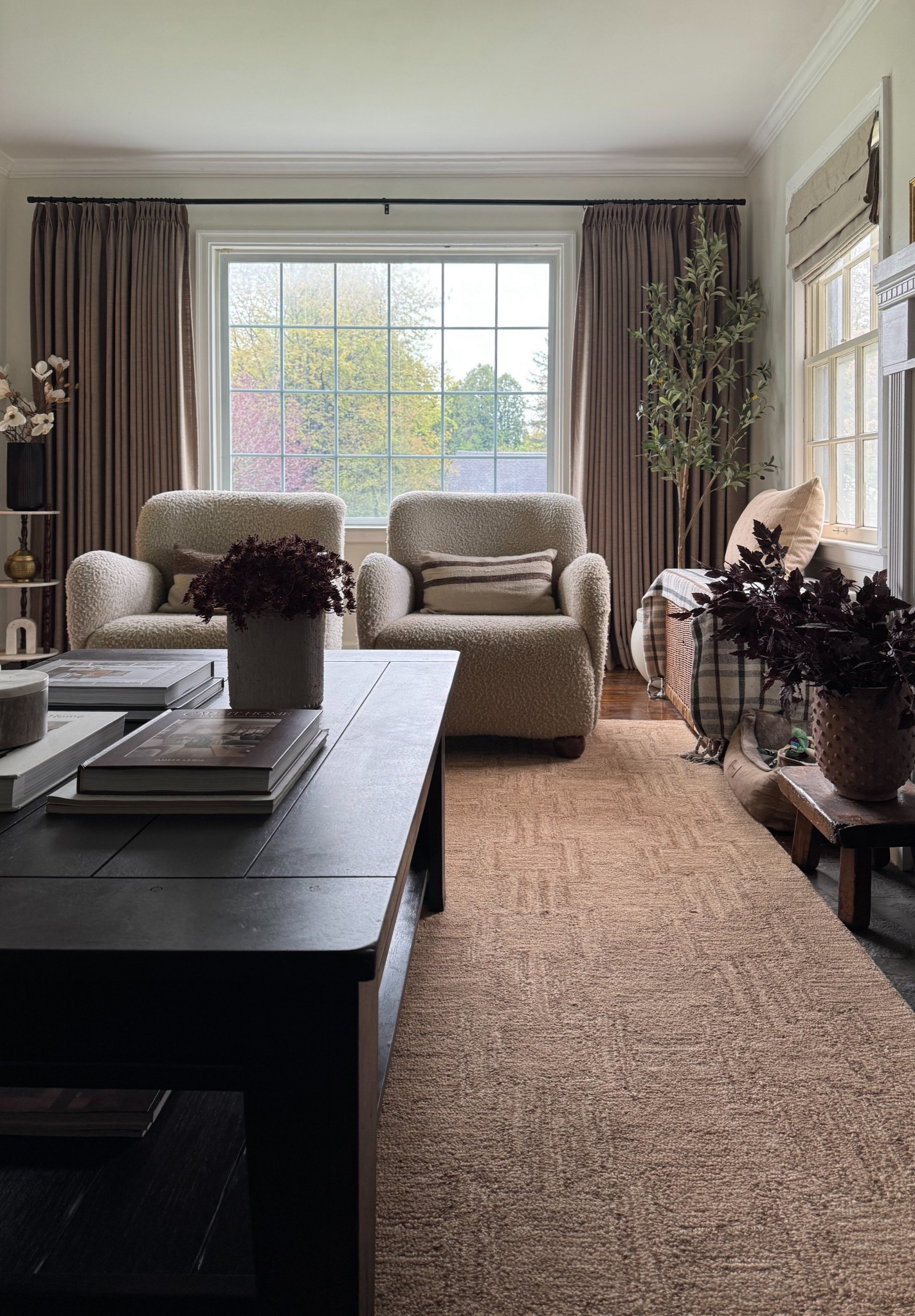 Loloi Jeremiah Brent Barrow rug 
Homerilla custom curtains- taupe gray
Fbmarketplace coffee table  

#LTKSaleAlert #LTKHome