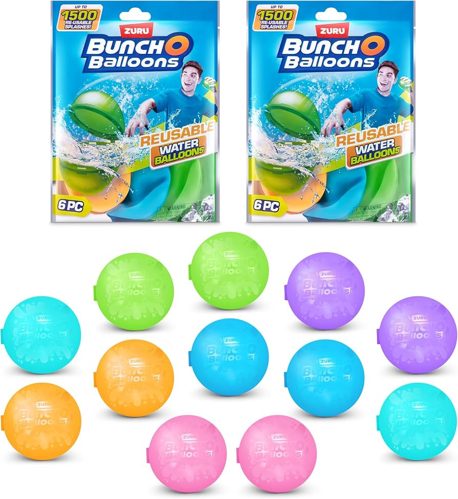 Bunch O Balloons Reusable Water Balloons 12 Pack by ZURU | Amazon (US)