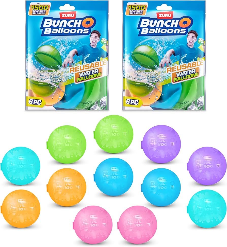 Bunch O Balloons Reusable Water Balloons 12 Pack by ZURU | Amazon (US)