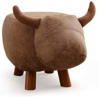 WoodShine 13" High Cow Ottoman for Kids & Adults,Soft Cushioned Coated Fabric Animal Footstool wi... | Amazon (US)