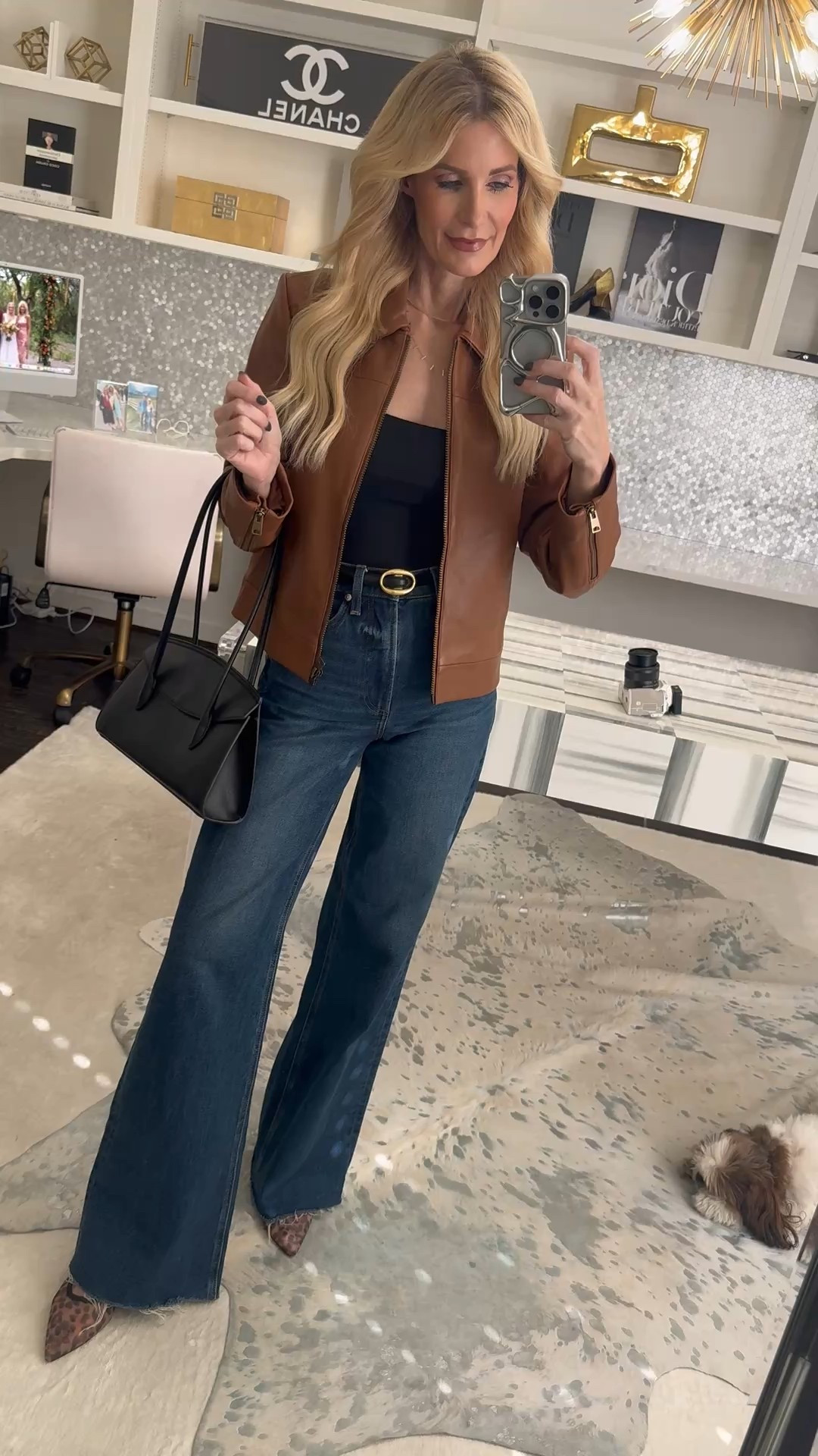 If I woke up today and everything vanished from my closet, these are the SIX pieces I’d add back immediately. 🤍

True wardrobe staples you’ll wear on repeat:

1️⃣ Quince Leather Bomber Jacket
Buttery-soft real leather, perfect fit, timeless. Comes in several colors.
Wearing XS — runs true to size.

2️⃣ Quince Long-Sleeve Black Bodysuit
So stretchy, so comfy — honestly my most comfortable bodysuit.
Wearing XS — runs true to size.

3️⃣ Black Belt with a Simple Gold Buckle
Instantly elevates any outfit.

4️⃣ Pistola High-Waisted Wide-Leg Jeans (Dark Wash)
Impeccable fit, elongating, and actually comfortable.
Wearing size 24 — runs true to size.

5️⃣ Leopard Pointed-Toe Kitten Heels
Mesh detailing = comfortable. Low heel = very wearable.

6️⃣ Quince Real Leather Handbag
Classic, structured, everyday perfection. Comes in 3 colors (black is my fave).

👉 If you want to see the full 12-piece capsule wardrobe I just created for 2026, I posted a long-form YouTube video that went live yesterday.
The link is in my Stories — definitely check it out if you want access to the entire 2026 capsule wardrobe. 



#LTKootd #LTKgrwm #LTKOver40