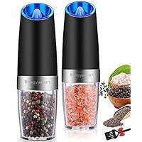 Gravity Electric Salt and Pepper Grinder Set, Automatic Pepper and Salt Mill Grinder Battery-Oper... | Amazon (US)