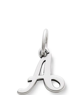 Sterling Silver Script Initial Bracelet or Necklace Charm | Dillard's