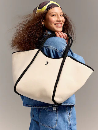 Old Navy x Christopher John Rogers Large Canvas Tote Bag | Old Navy (US)