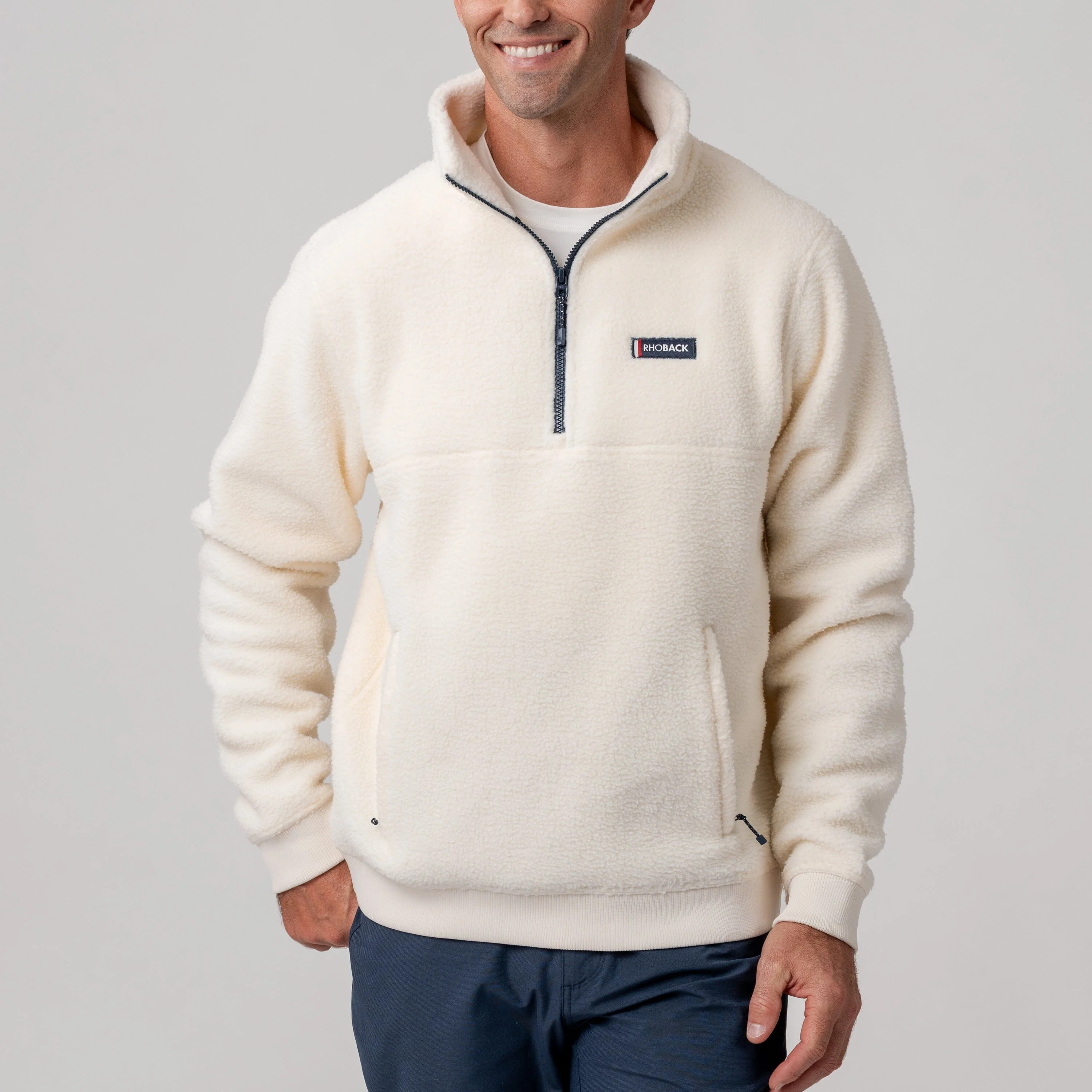 Summit Fleece Pullover - Ivory | Rhoback | RHOBACK