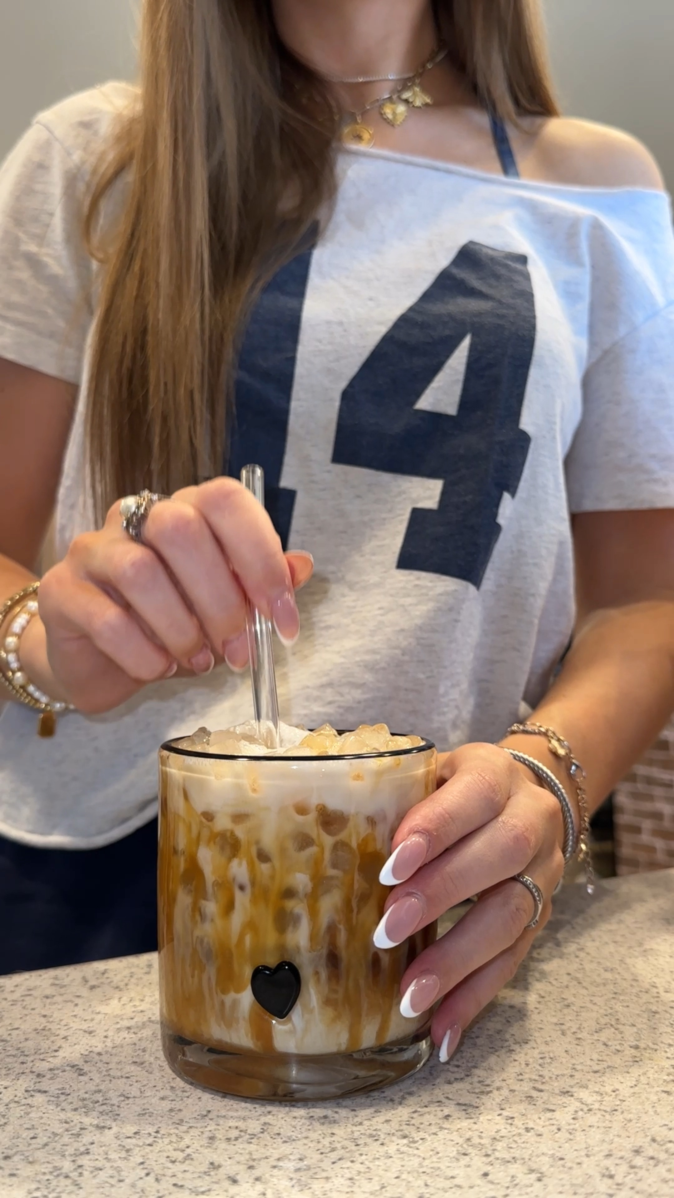 Vanilla iced latte with caramel drizzle at home!! 🧸✨ 

#LTKHome
