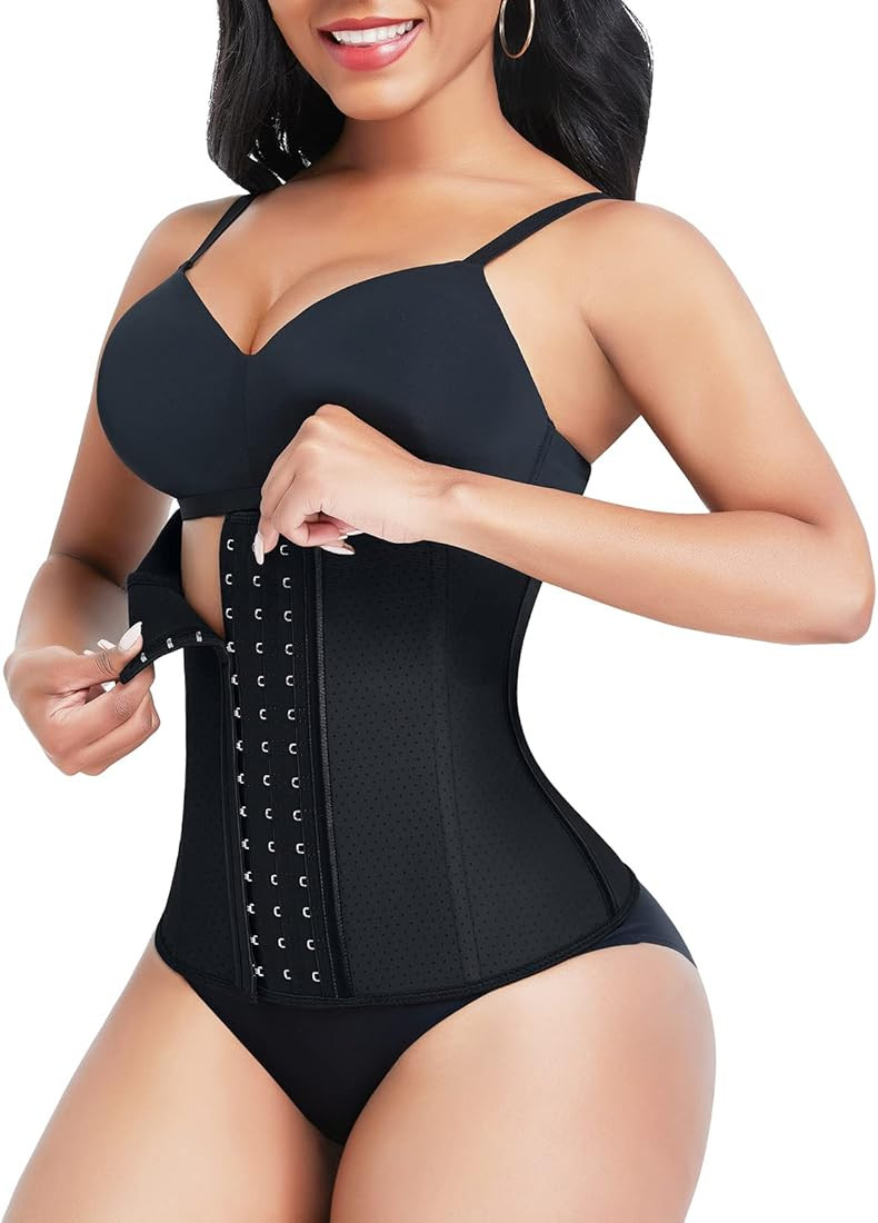 Waist Trainer for Women Latex Underbust Waist Cincher Corset, Tummy Control Corset Sport Girder H... | Amazon (US)