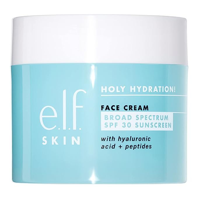 e.l.f. Holy Hydration! Face Cream - Broad Spectrum SPF 30 Sunscreen, Moisturizes & Softens Skin, ... | Amazon (US)