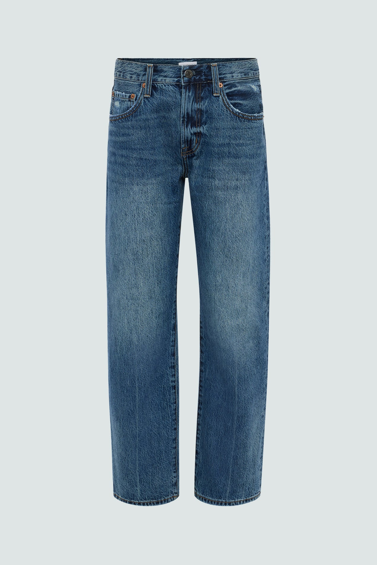 PETITE Lexi Mid Rise Bowed Straight Jean - Artisan | Pistola Denim