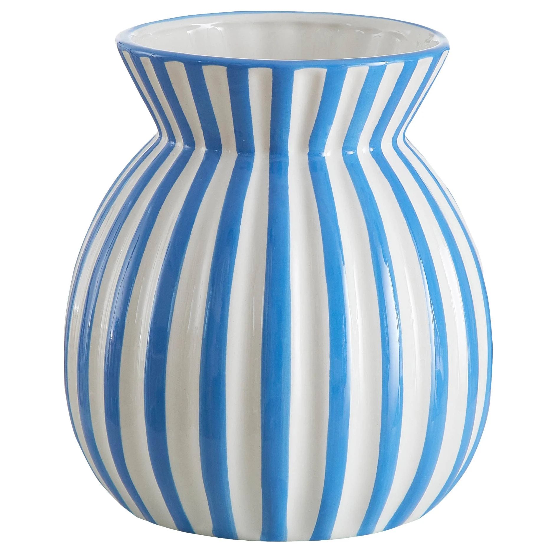 Mainstays Blue and White Striped Ceramic Vase | Walmart (US)