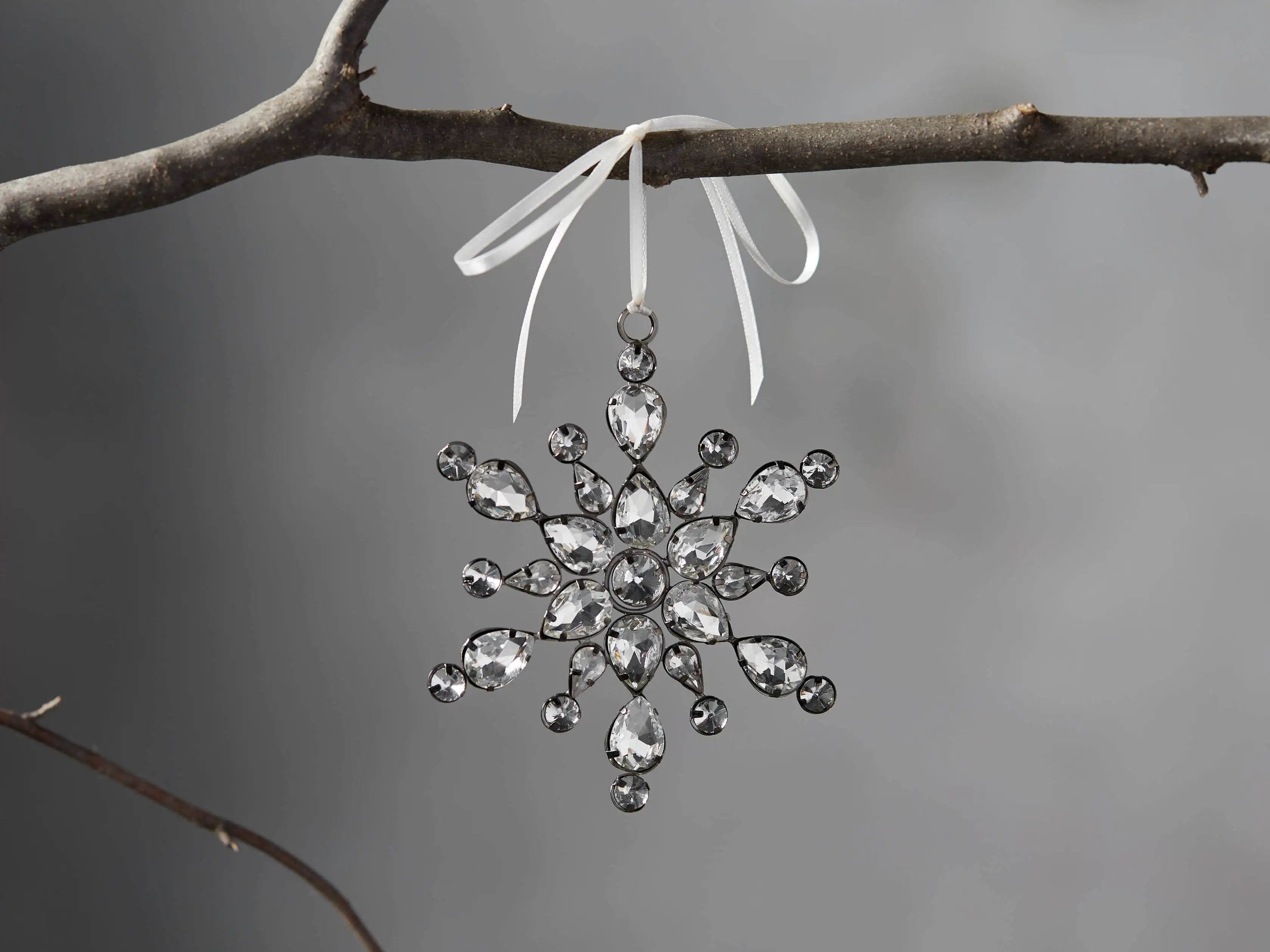 Large Rhinestone Snowflake Ornament (Set of 4) | Arhaus