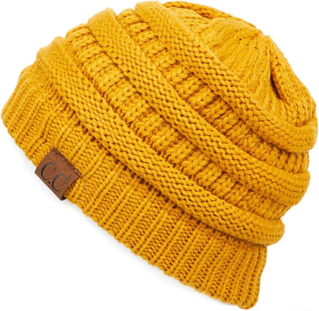 C.C Exclusives Cable Knit Beanie - Thick, Soft & Warm Chunky Beanie Hats | Amazon (US)
