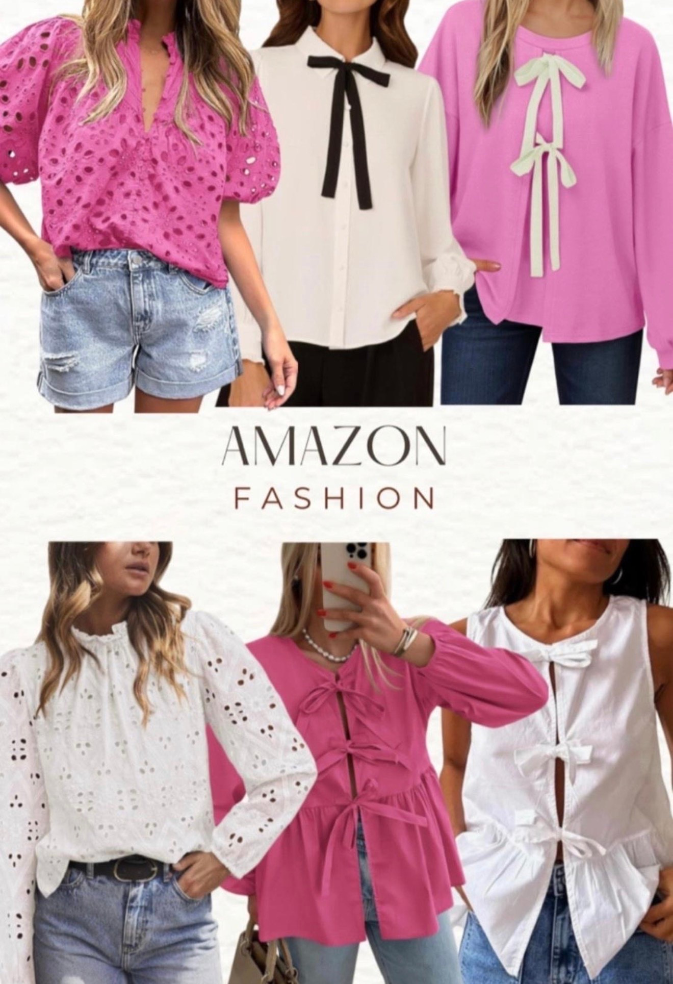 Cutest tops.  Follow @amazoncollages on instagram for daily stylish inspo

Bow tie tops
Pink tops workwear 
Girly tops

Amazon fashion

Neutral sneakers
Women’s shoes 

#LTKMidsize #LTKHome #LTKGiftGuide #LTKSaleAlert #LTKFindsUnder50 #LTKFindsUnder100 #LTKBeauty #LTKStyleTip #LTKWorkwear #LTKTravel #LTKOver40 #LTKHoliday #LTKItBag #LTKBaby #LTKBump 🍂#LTKMens #LTKKids #LTKFamily

#LTKActive #fyp

#LTKSeasonal #LTKCyberWeek #LTKHoliday