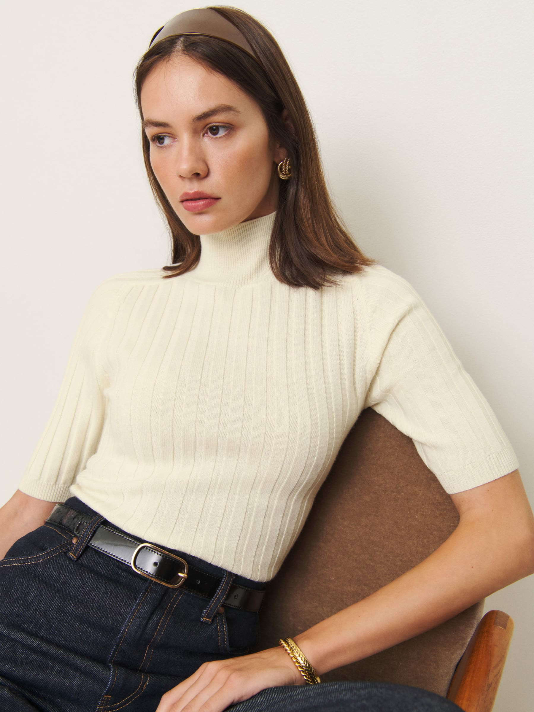 Margoax Regenerative Merino Mock Neck Sweater | Reformation (Global)