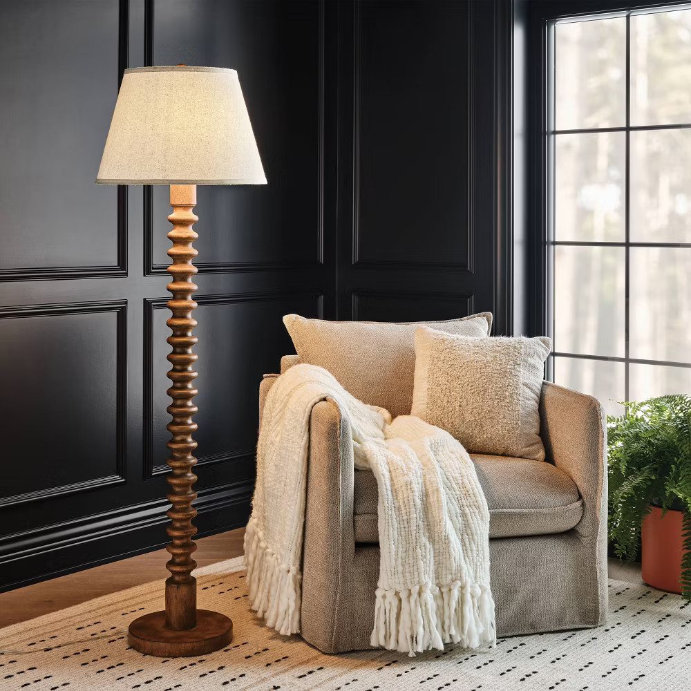 Mid Tone Wood Floor Lamp - Threshold | eBay | eBay US
