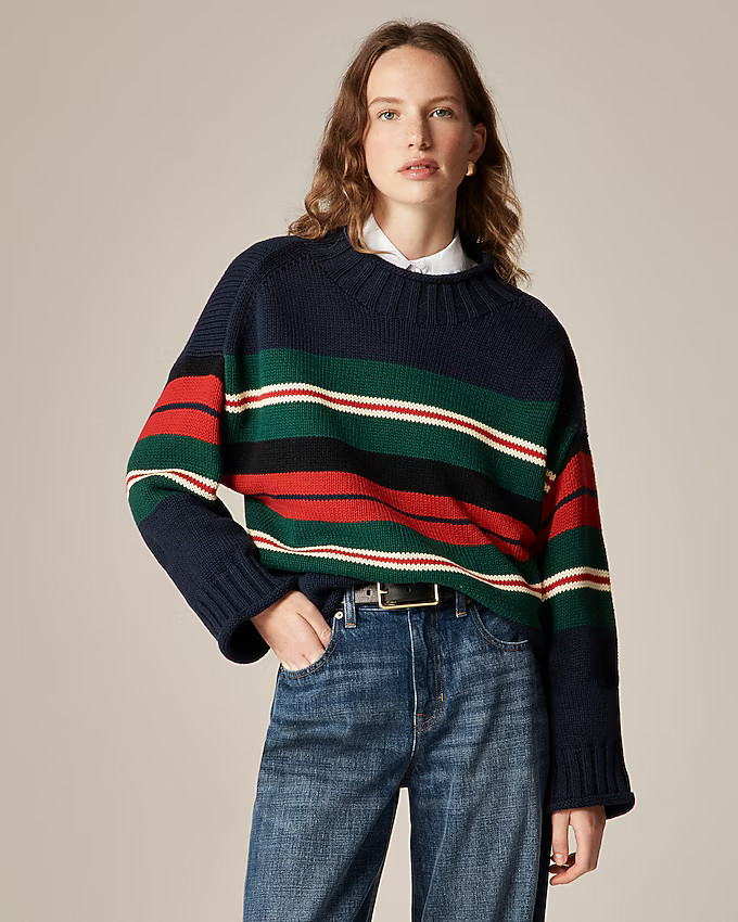 2025 Rollneck™ sweater in rugby stripe | J. Crew US